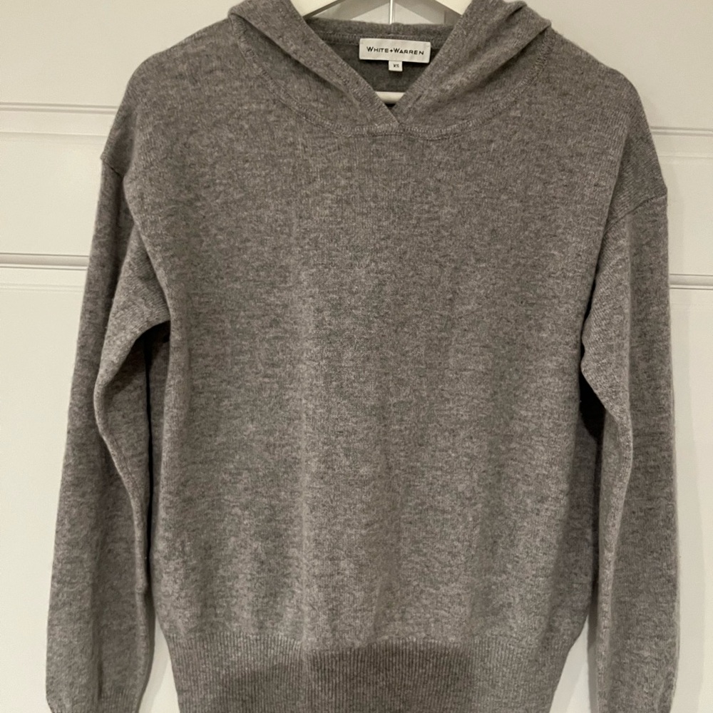 White and Warren Cashmere Hoodie-XS